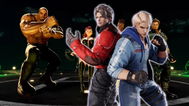 Billy and Jimmy in front of their enemies in Double Dragon Revive