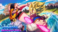 Two anime flying together in Anime Vanguards